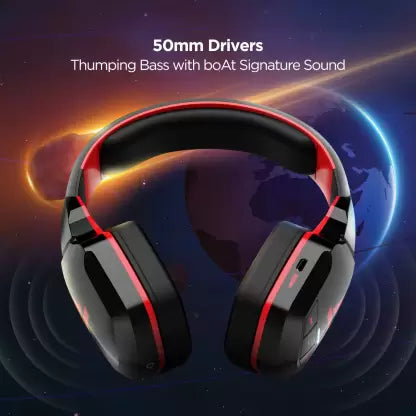 boAt Rockerz 510 Super Extra Bass Bluetooth Headset (Raging Red, On the Ear) boAt Rockerz 510 Super Extra Bass Bluetooth Headset (Raging Red, On the Ear)